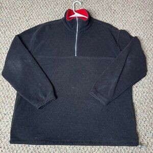 Starting Point XL Black Fleece Pullover Half-Zip Jacket